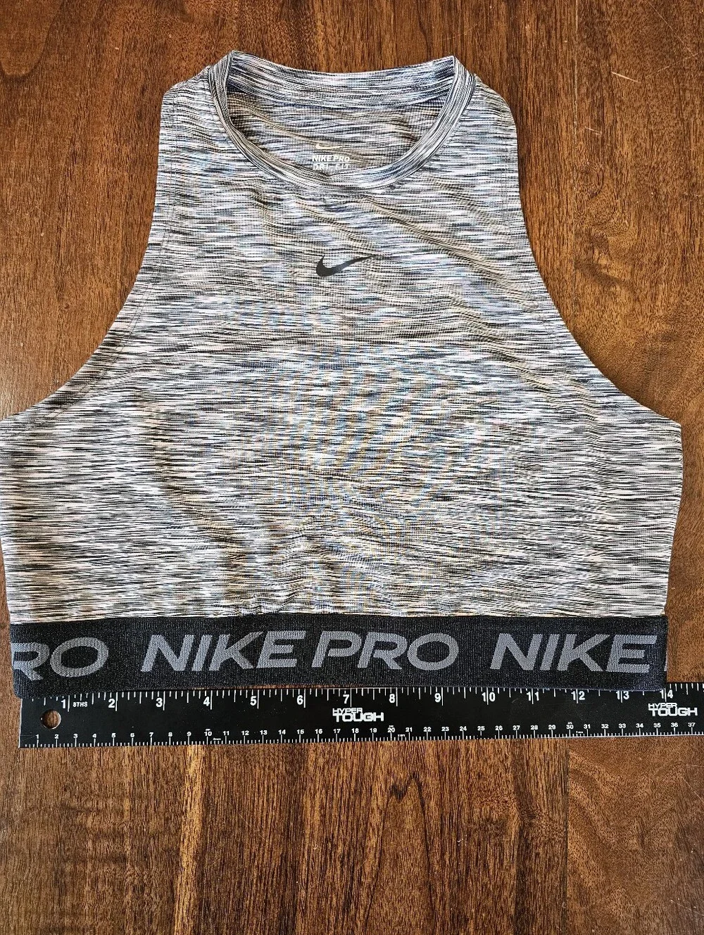 Nike Pro Women's Space Dye Cropped Tank Top Black Pink And White Size Meduim